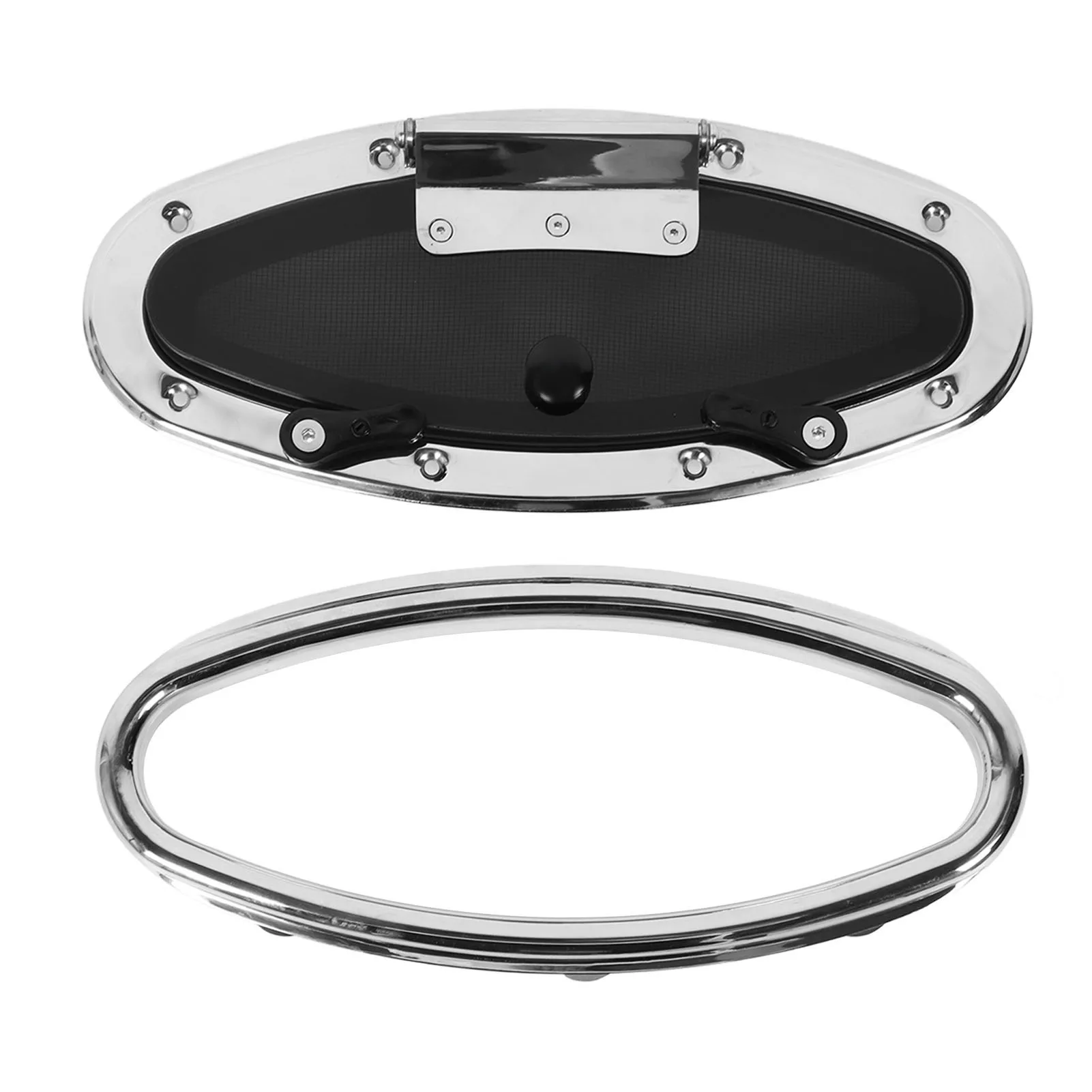 300 X 105mm Boat Porthole Window 6mm Thick Smoked Tempered Glass Internal Opening Window For Yacht RV Boat Accessories