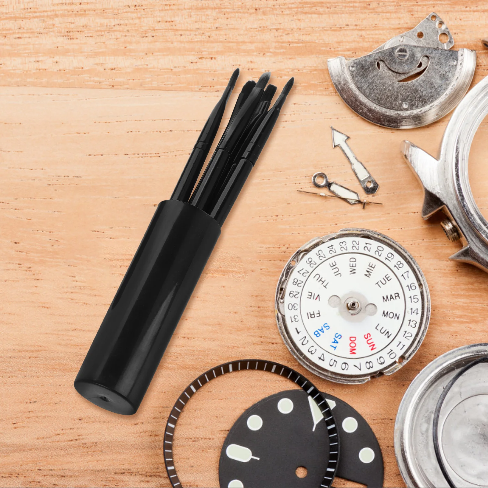 

Brush Set With Storage Box Watch Band Cleaner For Watchmaker Jewelry Clock Repair Jewelry Cleaner Brush Kit Tool