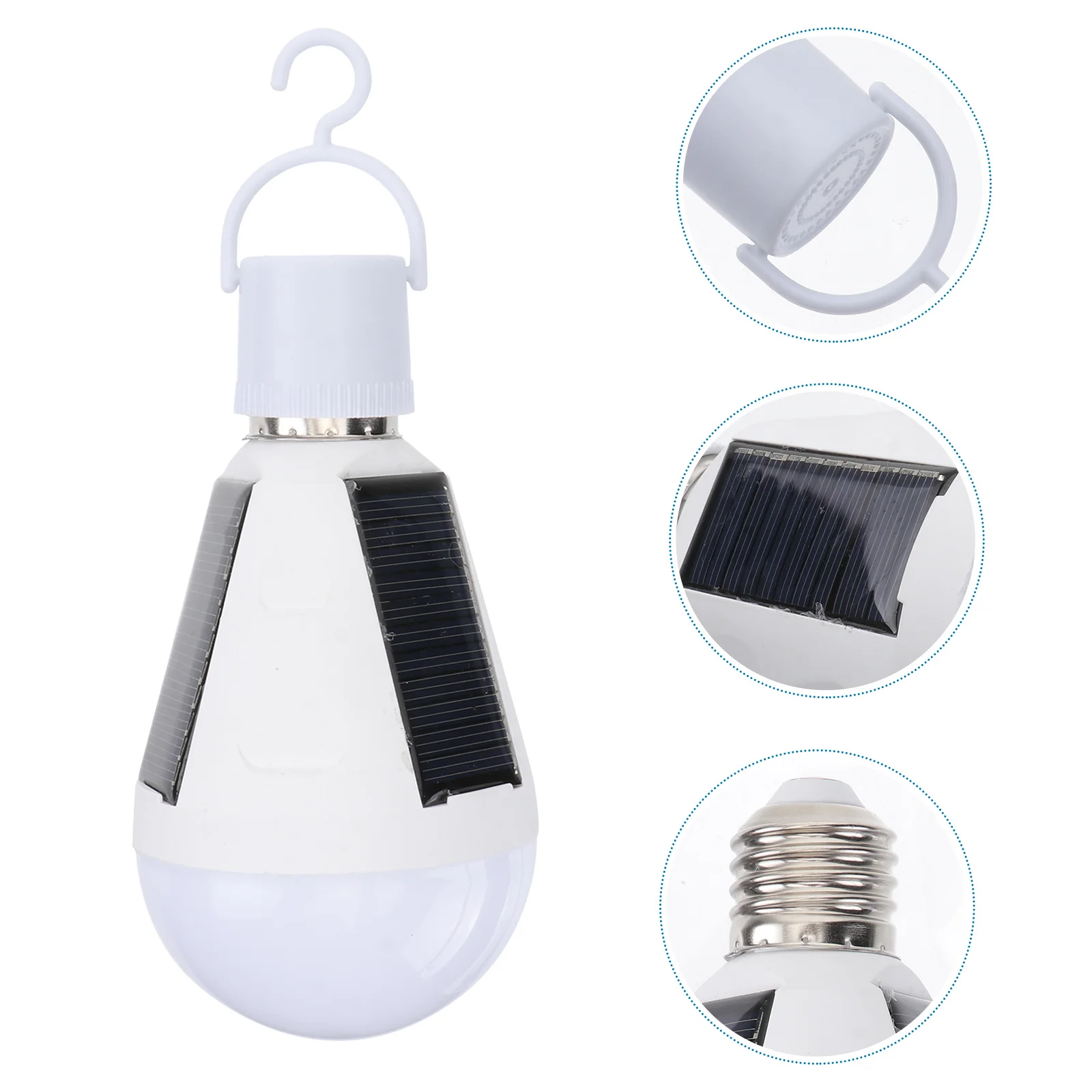 

2Pcs Solar Powered Emergency Light E27 LED Bulb Outdoor Lamp for Camping Home Blackout Solar Yard Lights Garden Lights