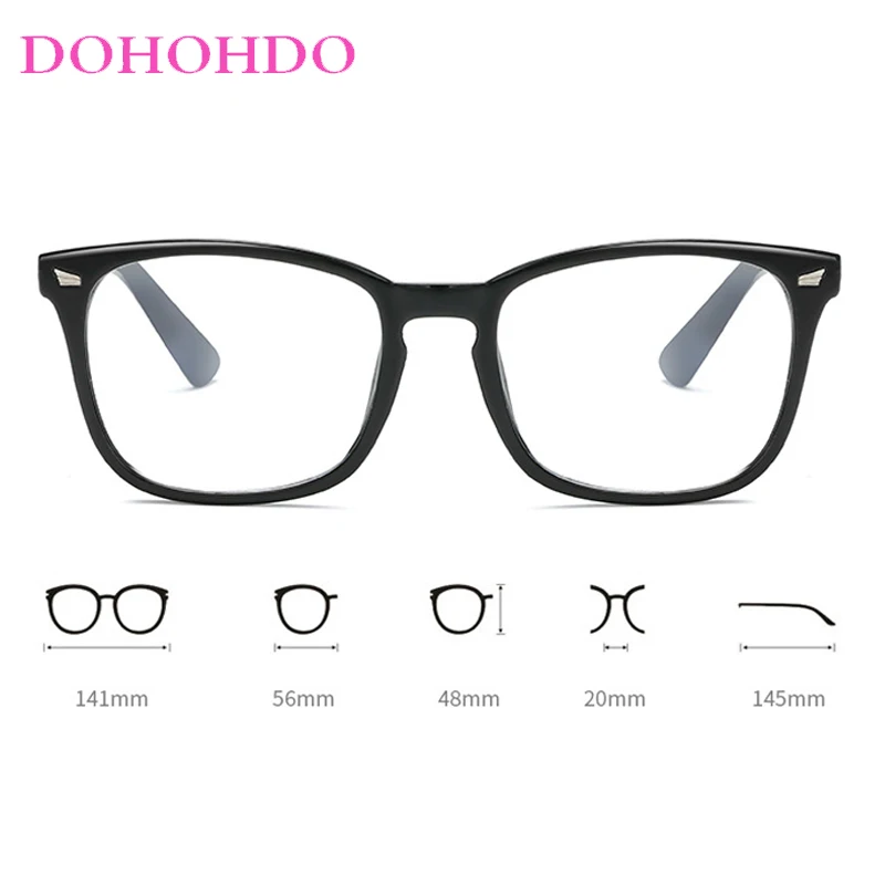 Gafas de bloqueo de luz azul con decoración de remaches cuadrados clásicos Retro, gafas de protección ocular para ordenador con diseño de marca a la moda para hombres y mujeres