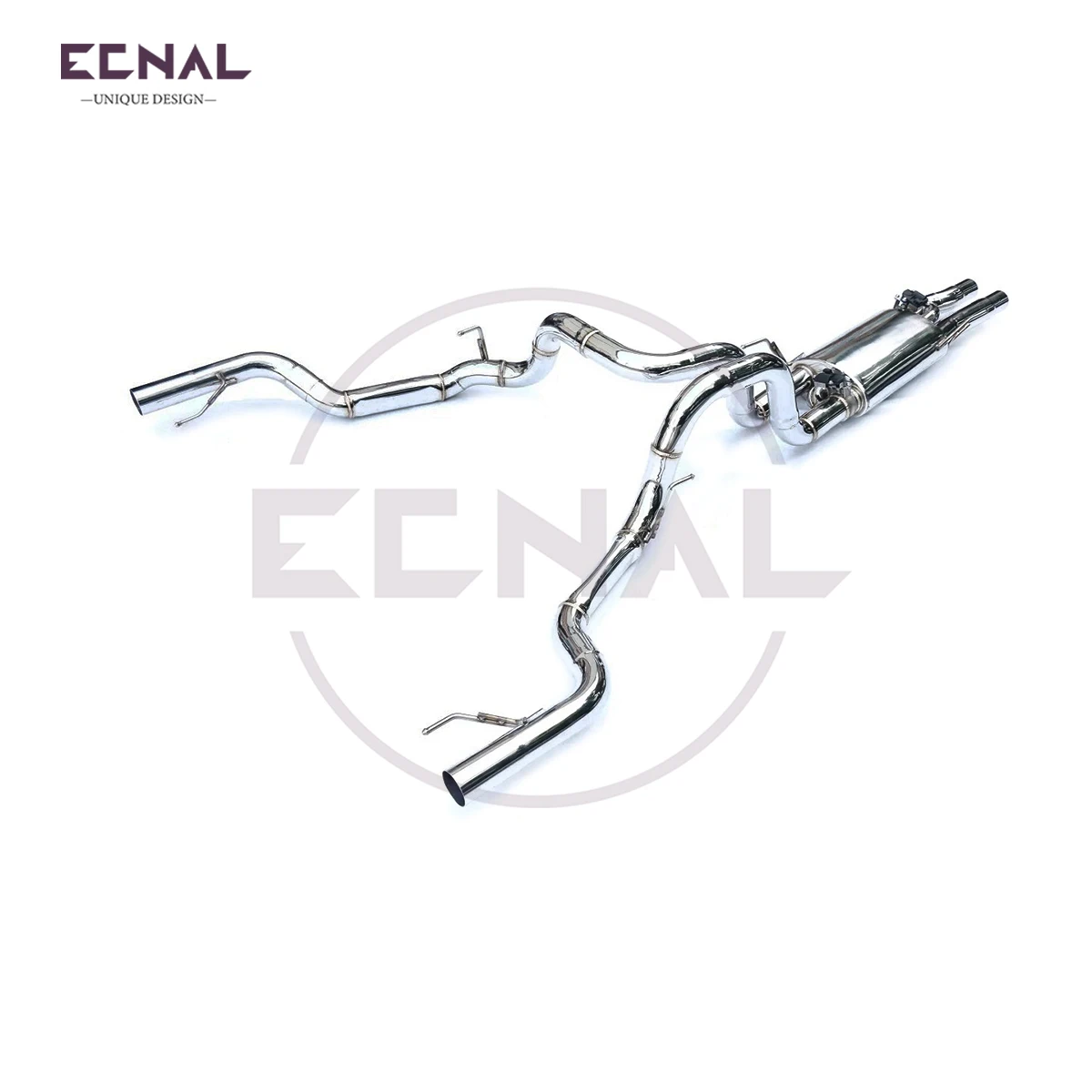 Ecnal Exhaust Catback Pipe with Valve Muffler High Performance SUS304 Sport Exhaust System for Ford Raptor F150 3.5T