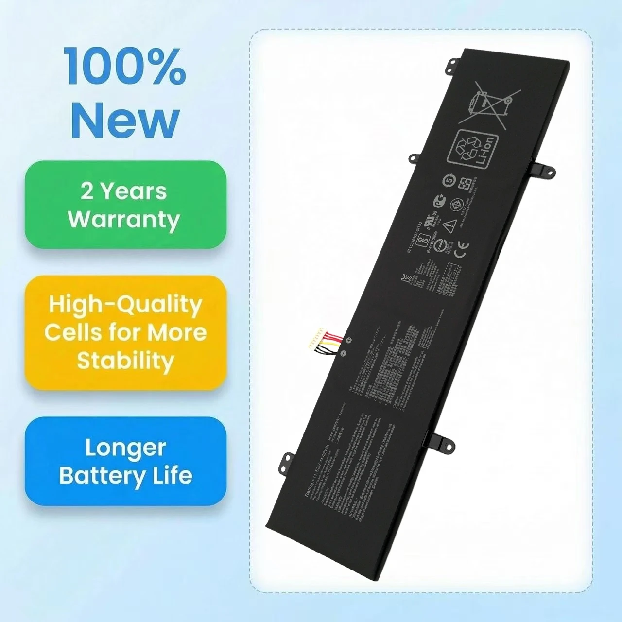 B31N1707 Laptop Battery For ASUS VivoBook S14 S4200U S4200UQ S4000V S4100V S410UA S410UN R421U X411U X441UA X411UF X411UN X411UQ