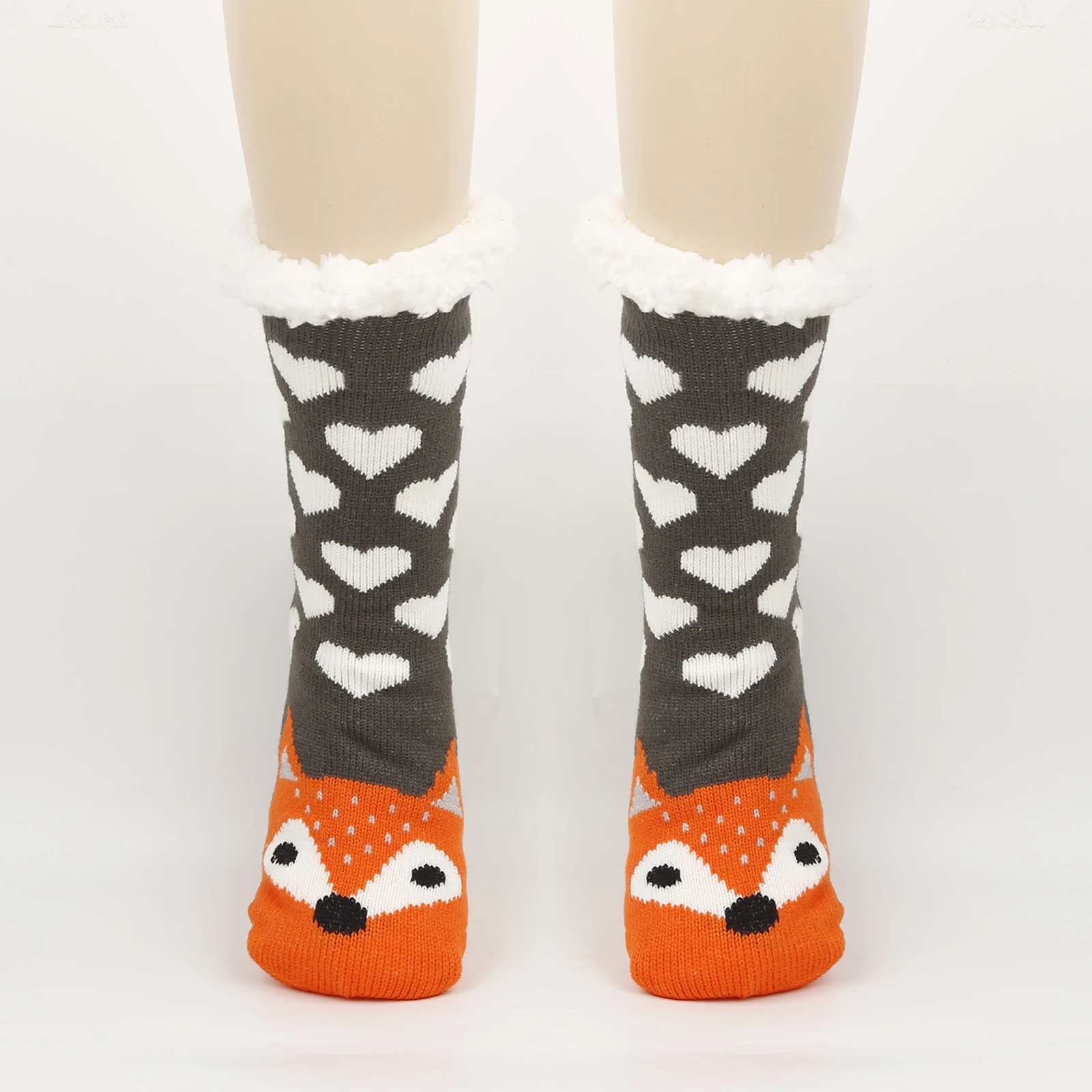 زوج واحد من جوارب عيد الميلاد الجديدة للنساء، جوارب أرضية للخريف والشتاء، جوارب ثلجية، جوارب نوم منزلية مخملية سميكة، جوارب سجادة