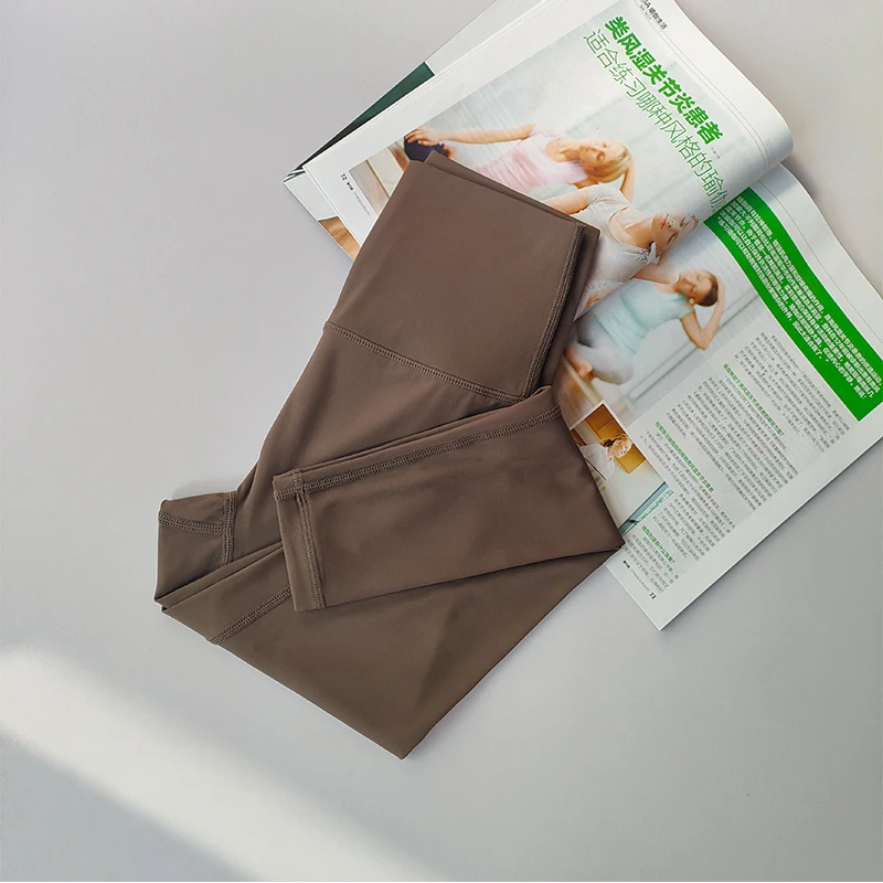 High-Waist-Yoga-Leggings für Damen, weiche, atmungsaktive Sporttights, Fitness-Gym-Hosen, elastische Hosen, hochwertige Sportleggings – Detail 19