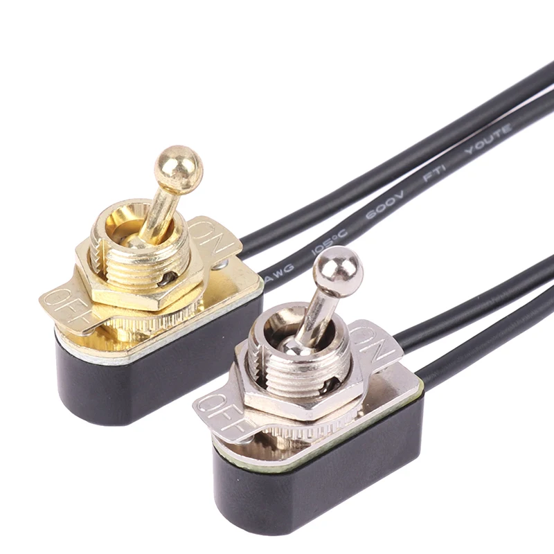 1PC AC 250V 3A On/Off Prewired Standard Toggle Switch With Wire Cable Contacts Switch Electrical Equipment Accessories image 2