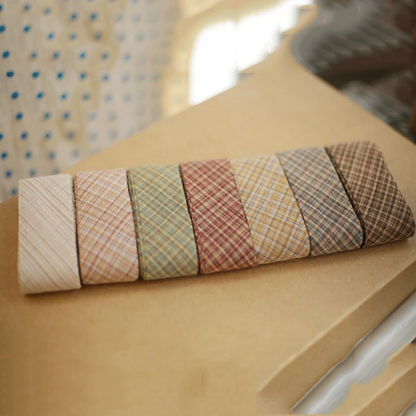 Cotton Fabric Trimming Upholstery Sewing Accessories 3.6cm Yarn Dyed Cotton Bias Binding Tapes Ribbon, Handmade Patchwork 5M