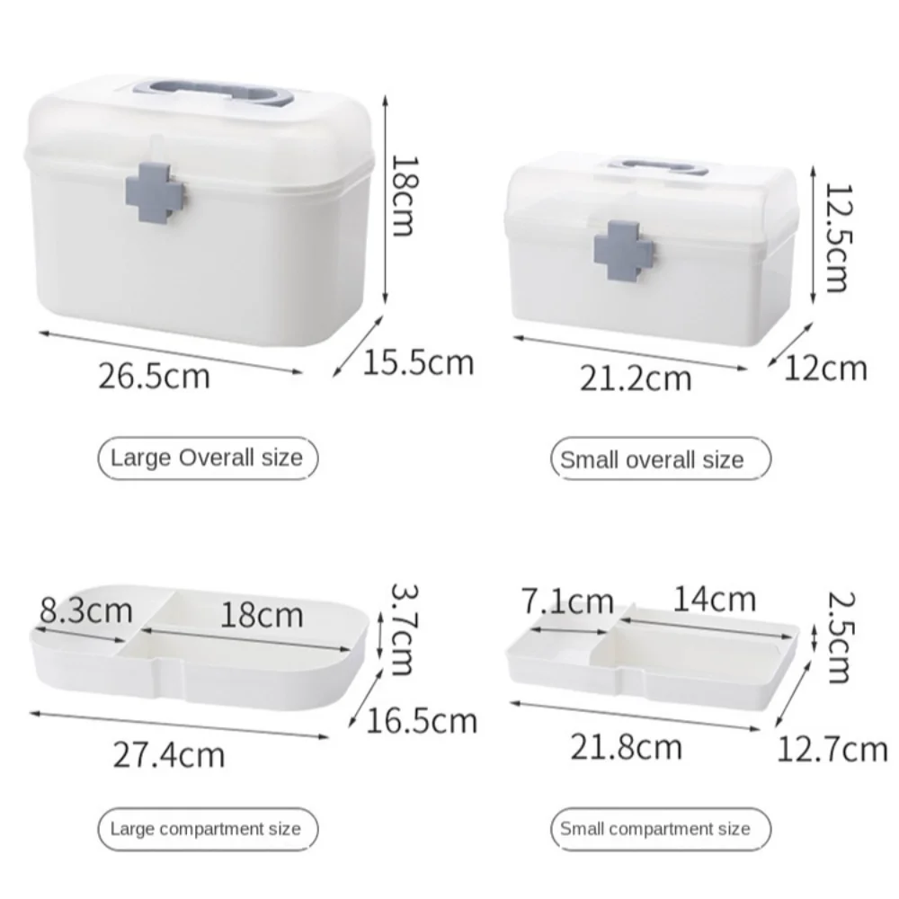 Large Capacity Large Pill Box Domestic Medicine Box Multi-layer Medicine Cabinet Dust Prevention Medicine Tablet Container