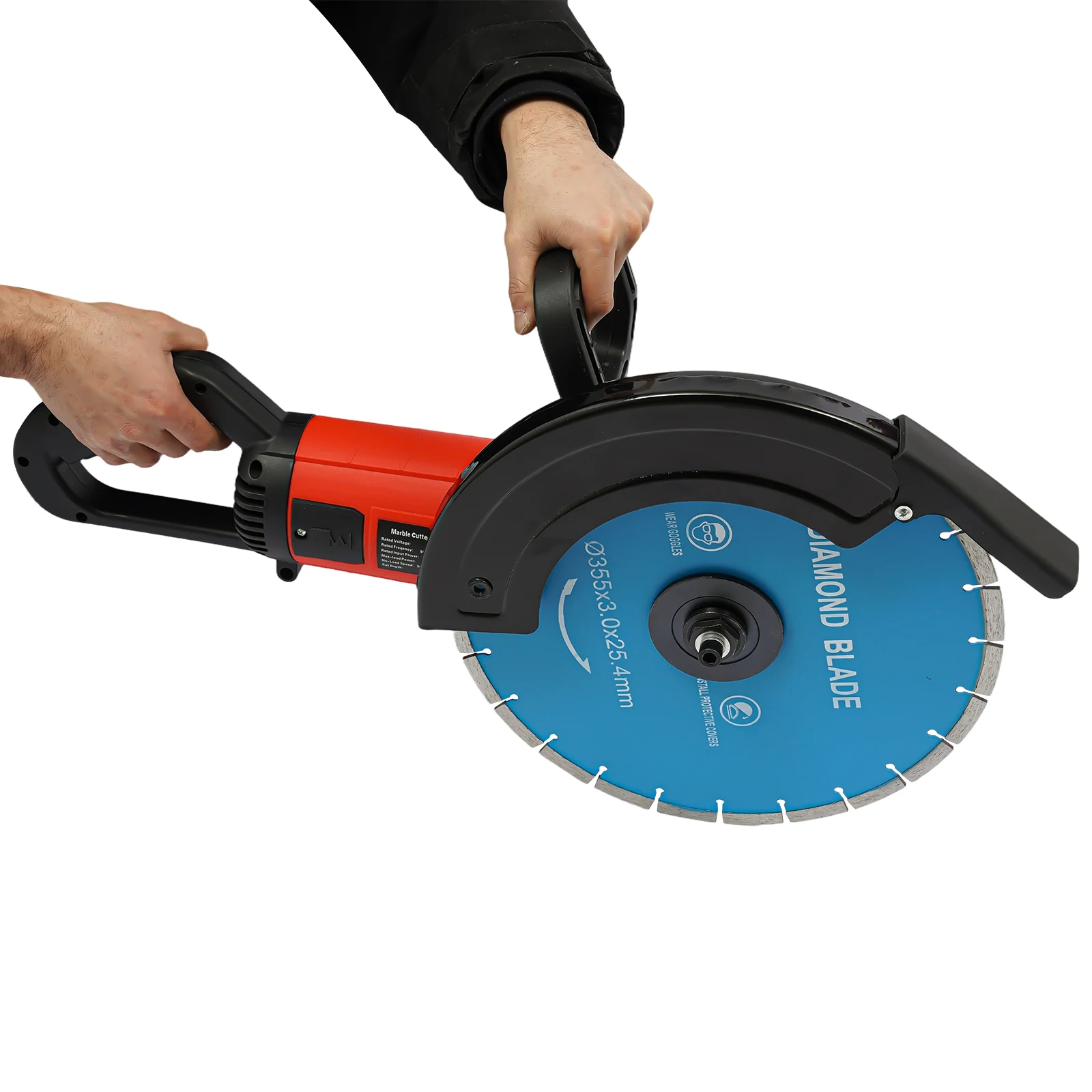 Elektrische Wandschlitzfräsmaschine | 3500W Staubfreier Beton-/Marmor-/Rote-Ziegel-Schneider mit 2,9m Kabel | Kreissäge-Schneidwerkzeug – Detail 8