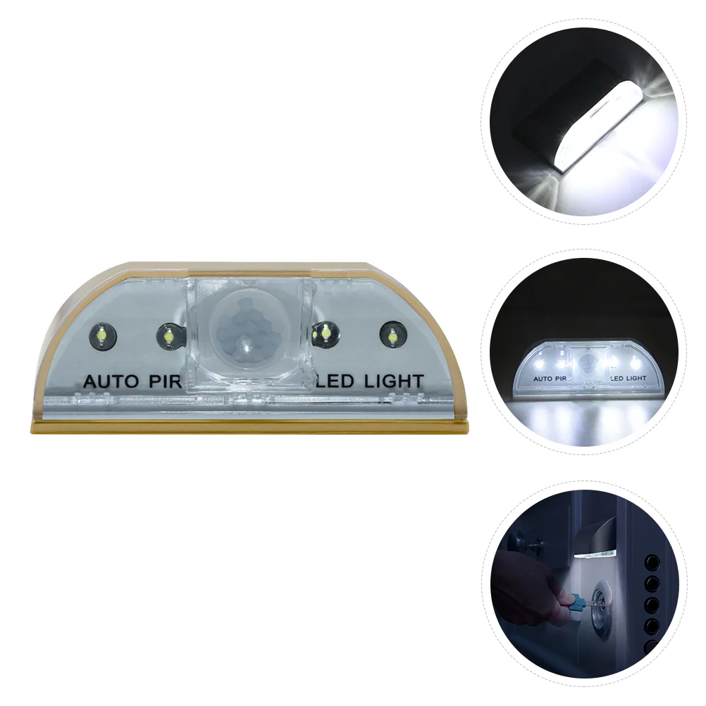 Auto Sensing LED Door Lock Light ABS Golden PIR Keyhole Night Lamp Easy Install Motion Detection Safe Entry Sensor