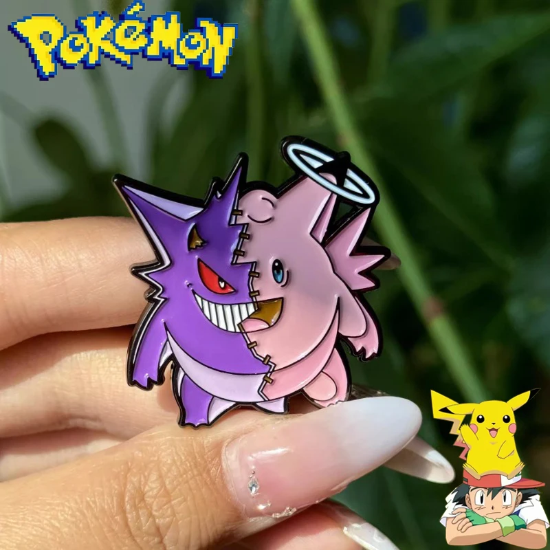 

2024 New Hot Fashion Jewelry Pokémoned Badges Anime Gengar Metal Enamel Brooch Lapel Pins for Backpacks A Gift for A Friend