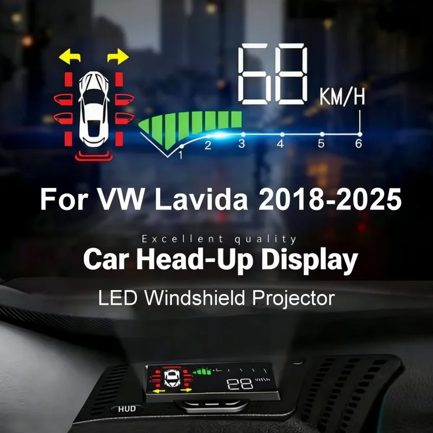 For Volkswagen VW Lavida 2018-2025 Car HUD Head-Up Display Auto LED Projector Windshield Safe Driving Assistance Accessories - view 4