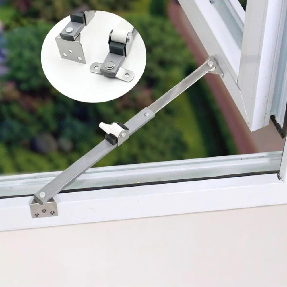 Aluminum Alloy Window Support Stay Telescopic Positioning Wind Stopper Stainless Steel Hardware For Modern Casement Windows