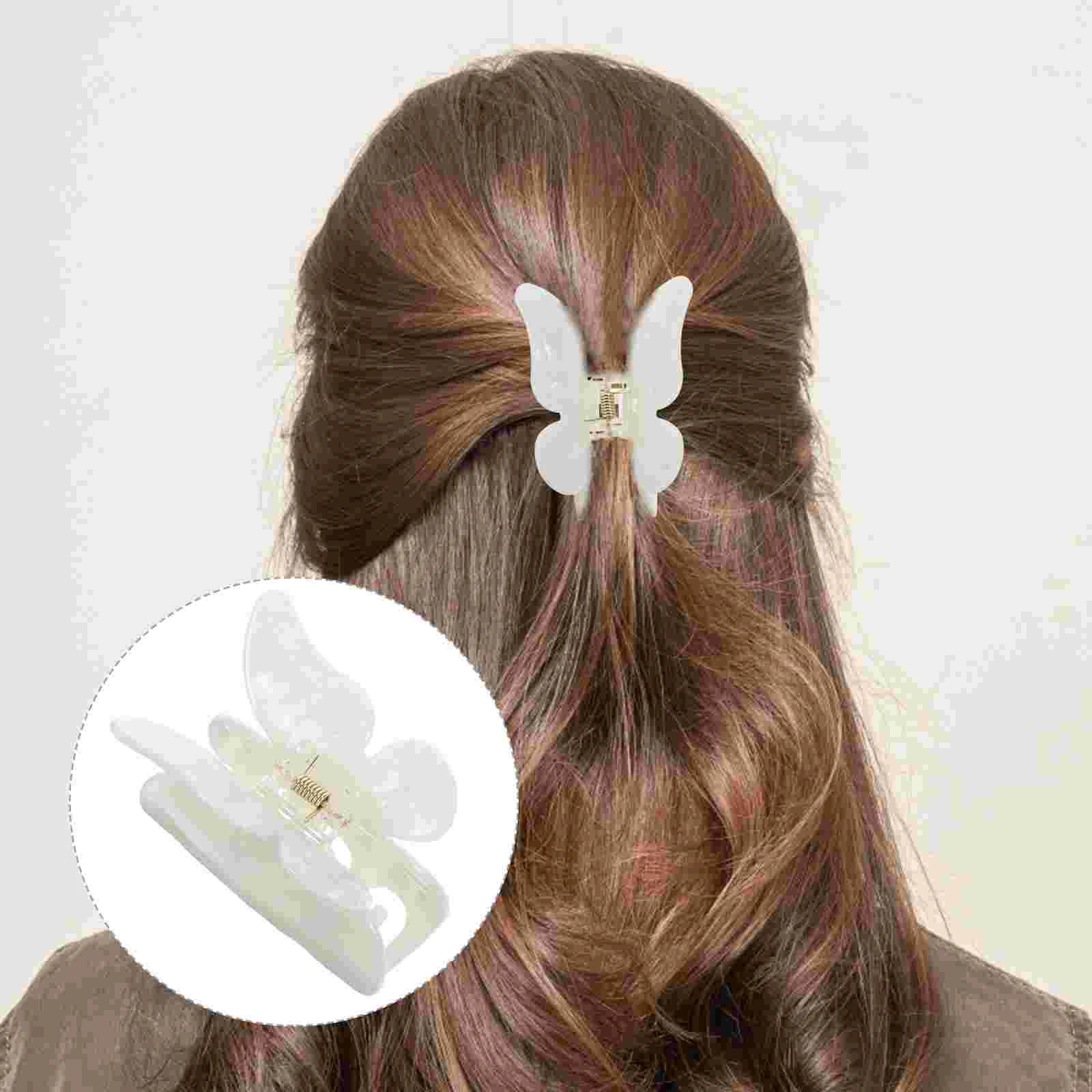 

Black Hair Clip Butterfly Mini Claw Clips Accessories Tool for Women Acetate Sheet Child Kids Girls