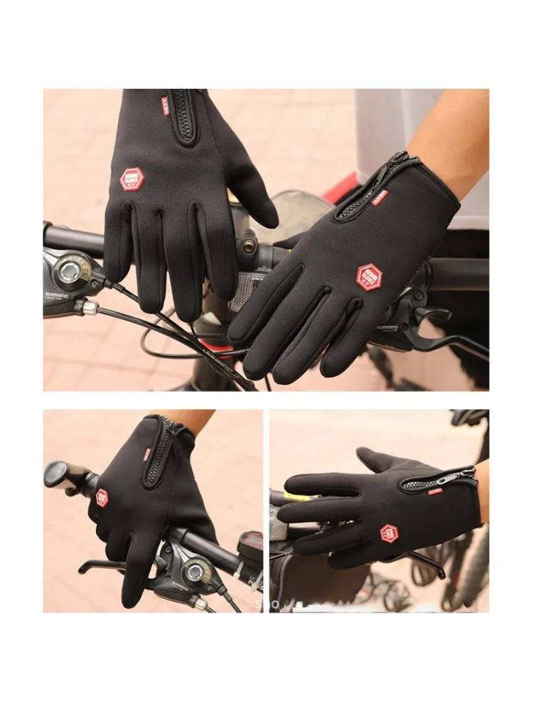 AliExpress NONE Cycling Gloves Driving Motorcycle Gloves Winter Warm Full Finger Gloves Touchscreen Windproof Non-Slip Cycling Outdoor supplies