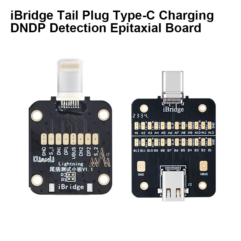 QIANLI iBridge Tail Plug Type-C Lightning Fast Charging DNDP Detection Adapter Board Fault Analysis Data Capture Testing Tool