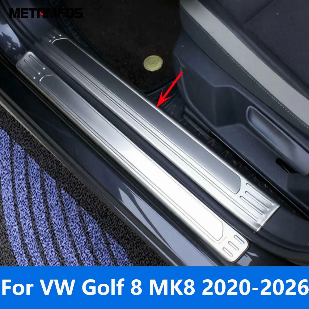 

Для Volkswagen VW Golf 8 MK8 Pro R 2020-2024 2025 2026: Защитные накладки на пороги (накладки на двери) для интерьера автомобиля, аксессуары для авто