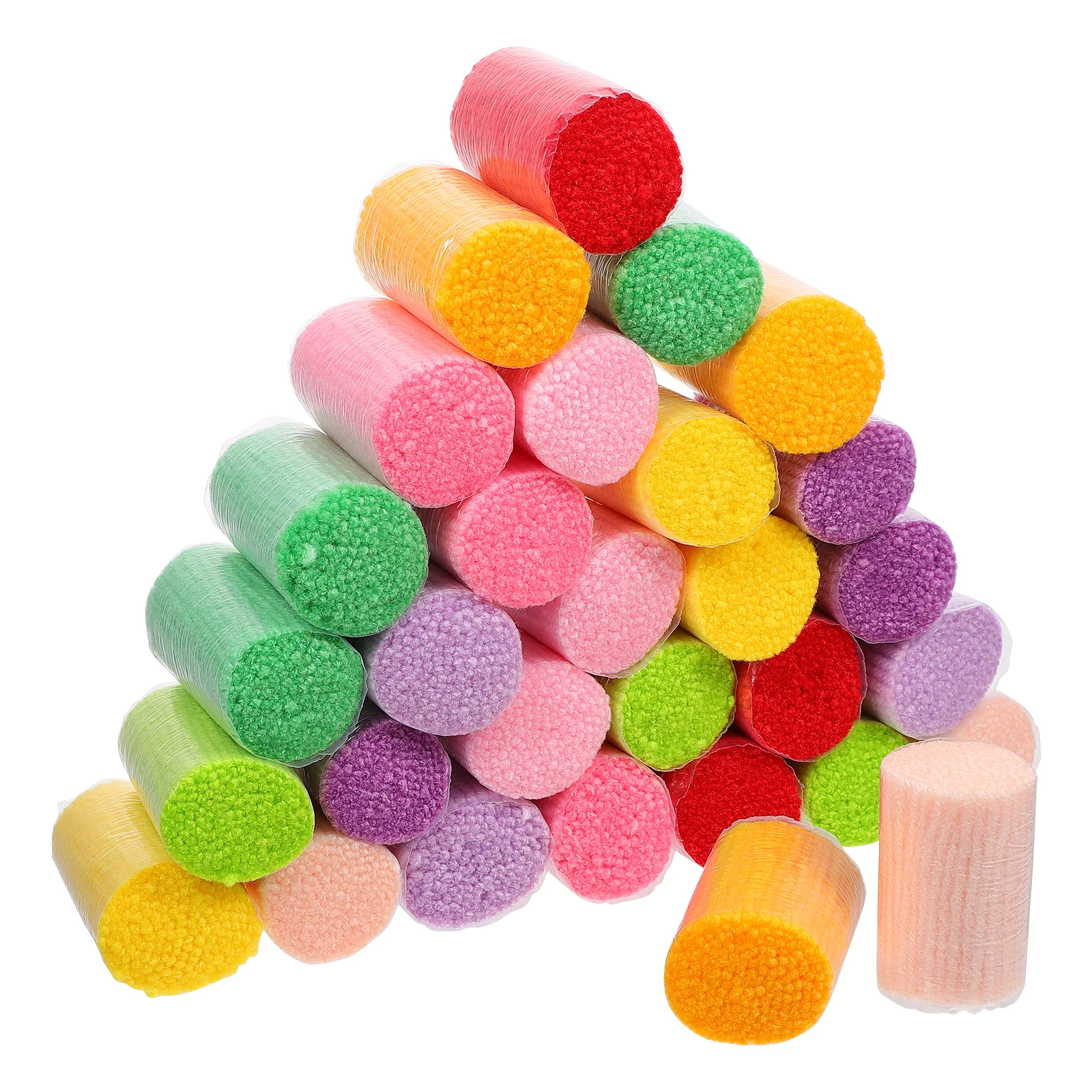 

30pcs Yarn Ball Pendant Acrylic Wool for Carpet Embroidery Latch Hook Rug Crocheting Knitting Craft DIY Wool Balls