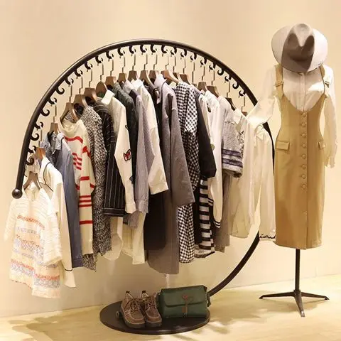 Clothing store display rack hanger household floor vertical hanger