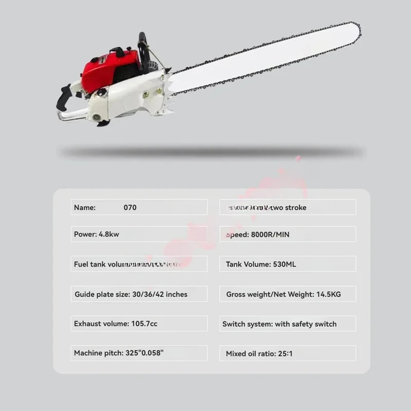 Hot sales Chain Saw 070 Easy-Start Gasoline Chain Saw Handheld High Power Multifunctional Portable Wood Cutting Machine 105.7cc
