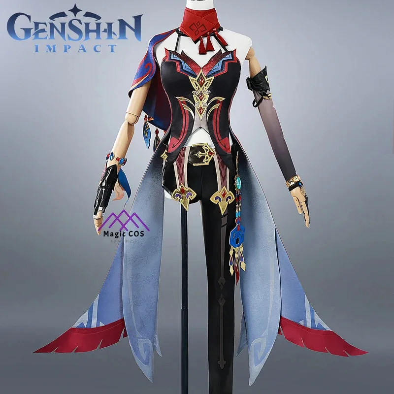 Chasca High Quality Cosplay Anime Costume Genshin Impact Game Hot Sale Cosplay Uniform Wig Accessories for Comic Con Coser Party