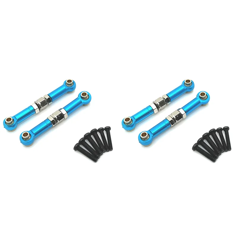 JABS-4X varilla de enlace de dirección delantera de aluminio para MJX 1/14 14209 14210 piezas de mejora de coche RC azul