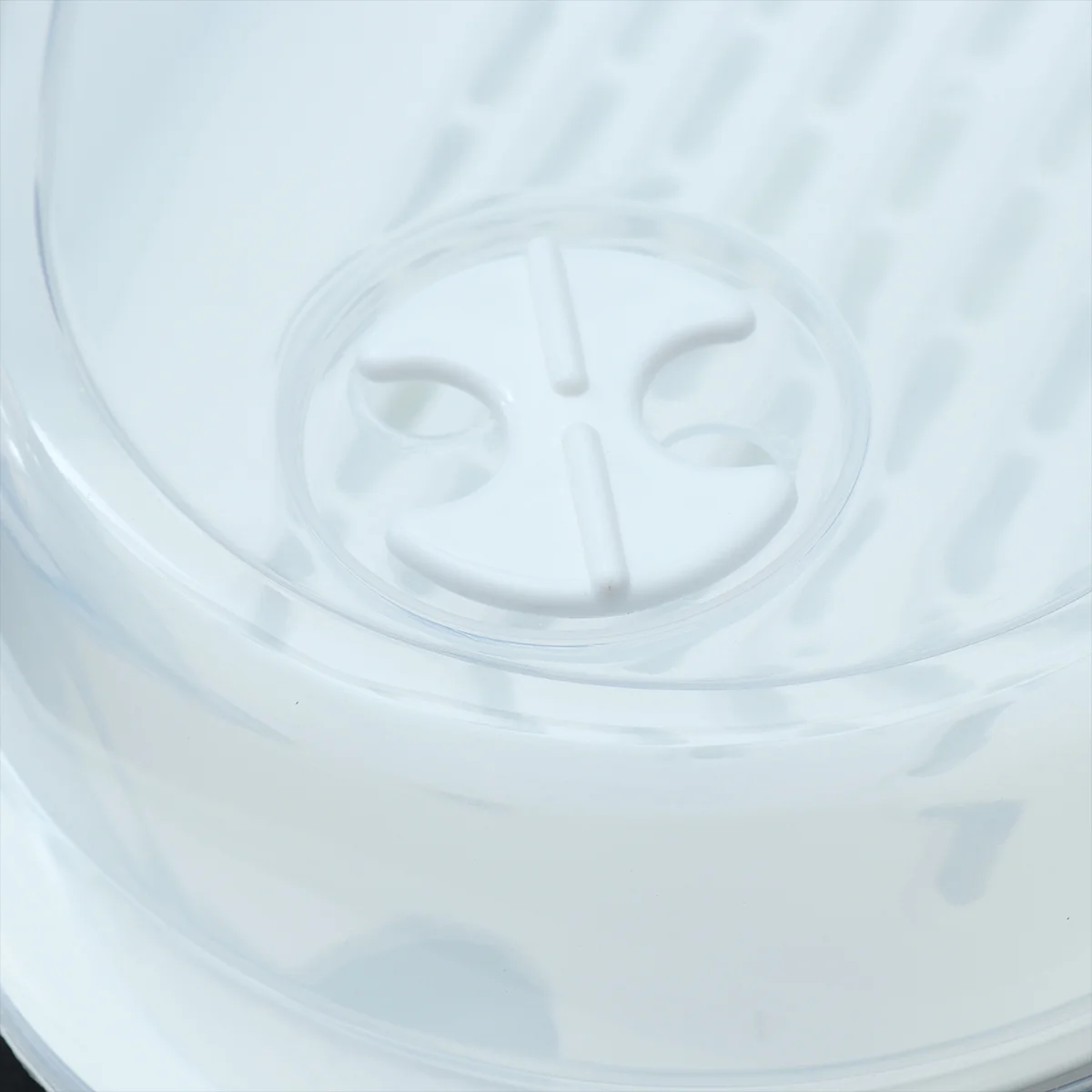 

1Pcs Steamer Fish Plate White Microwave Oven Steamer Basket with Vent Cover for Heating Food Without Water Loss