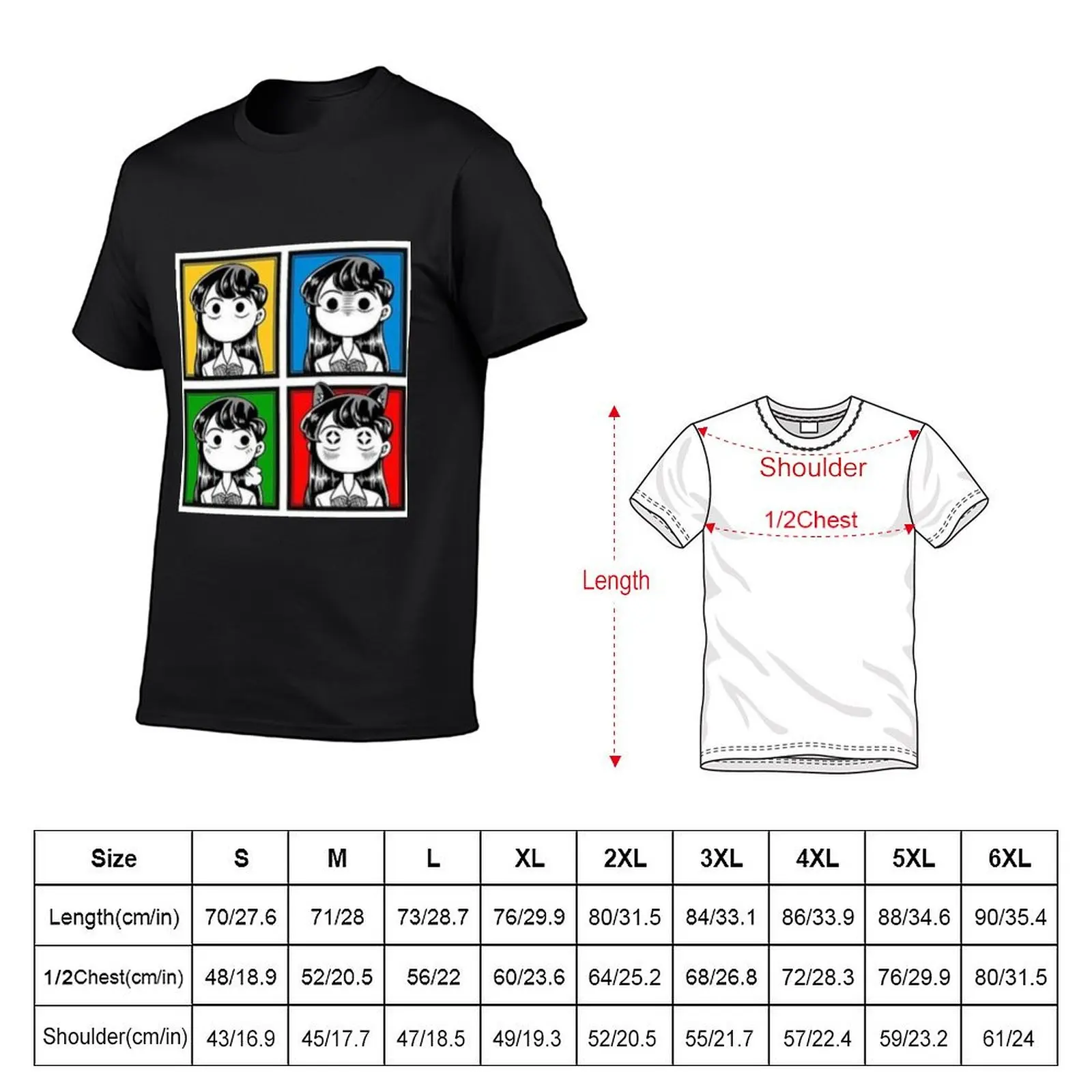 Komi can't communicate Pop Art T-Shirt custom shirt customs anime t shirts blue archive tee shirts for men