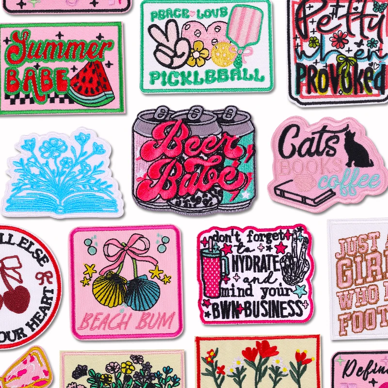 

Cartoon Embroidered Patch Cartoon Colorful Letter Embroidery Patches For Clothes Iron On Patches For Clothing Jackets Jeans DIY