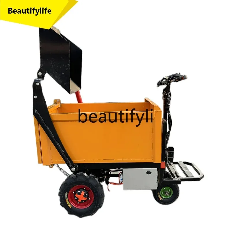 AY55  Electric Self-Loading and Unloading Integrated Three-Wheeler for Construction Site Sand Transport and Agricultural Use