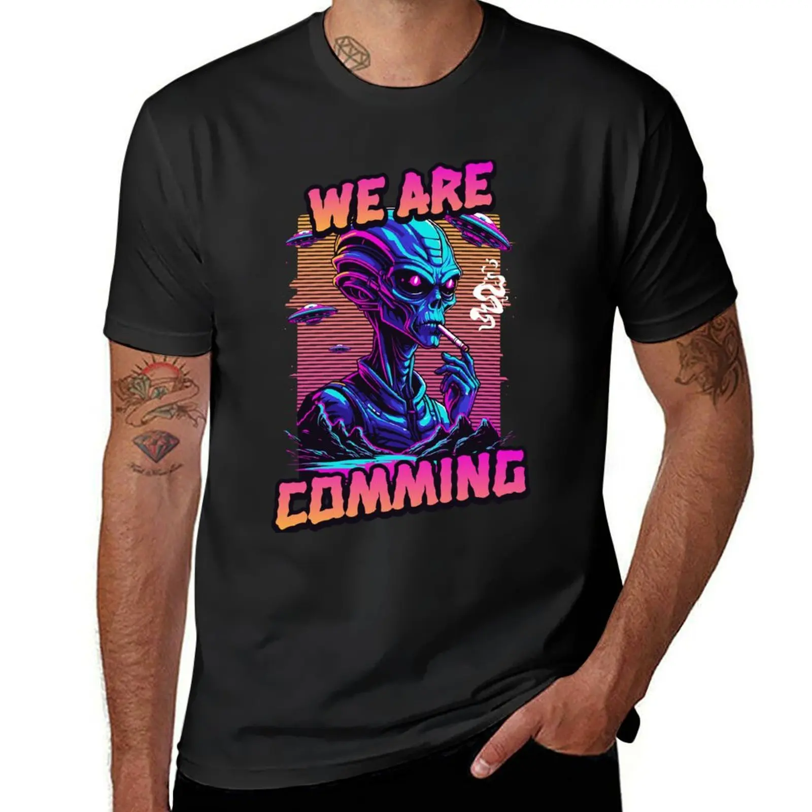 Alien - We are comming T-Shirt cute tops sublime t shirt for men