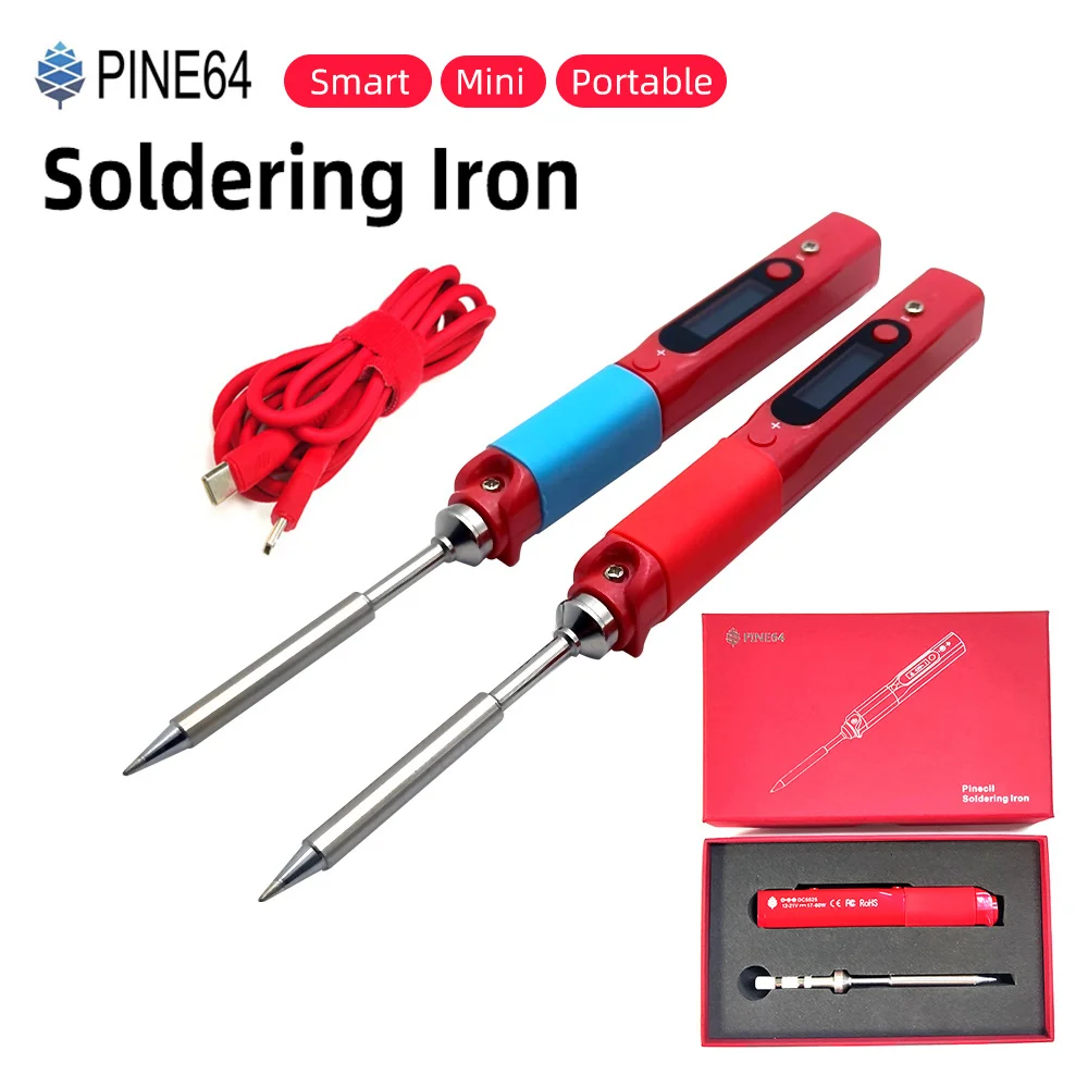 

Pine64 Intelligent Mini Smart Pinecil Soldering Iron B2 BC2 KU C1 ILS I D24 K C4 With 1.5M C to C Silicon Power Charging Cable