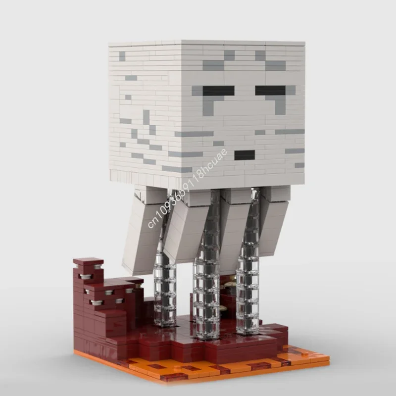 

843pcs MOC UCS Ghast Pixel Art Building Blocks Christmas Gift Causation-based cognitive toys Parent Child Hands On Assemble