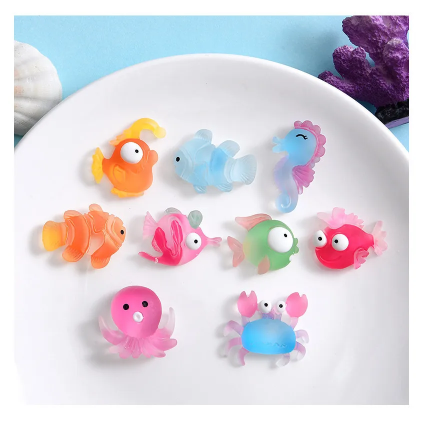 حيوانات المحيط الصغيرة الراتنج الحيوانات الصغيرة حيوانات البحر التماثيل البحرية مصغرة الزينة DIY بها بنفسك خزان الأسماك بوعاء حديقة صغيرة المناظر الطبيعية #1