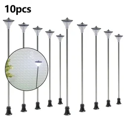 10 stücke Modell Eisenbahn Zug Maßstab 1:100 Laternenpfähle Led Straße Licht Lampe Künstliche Miniatur Dekoration Gebäude Landschaft