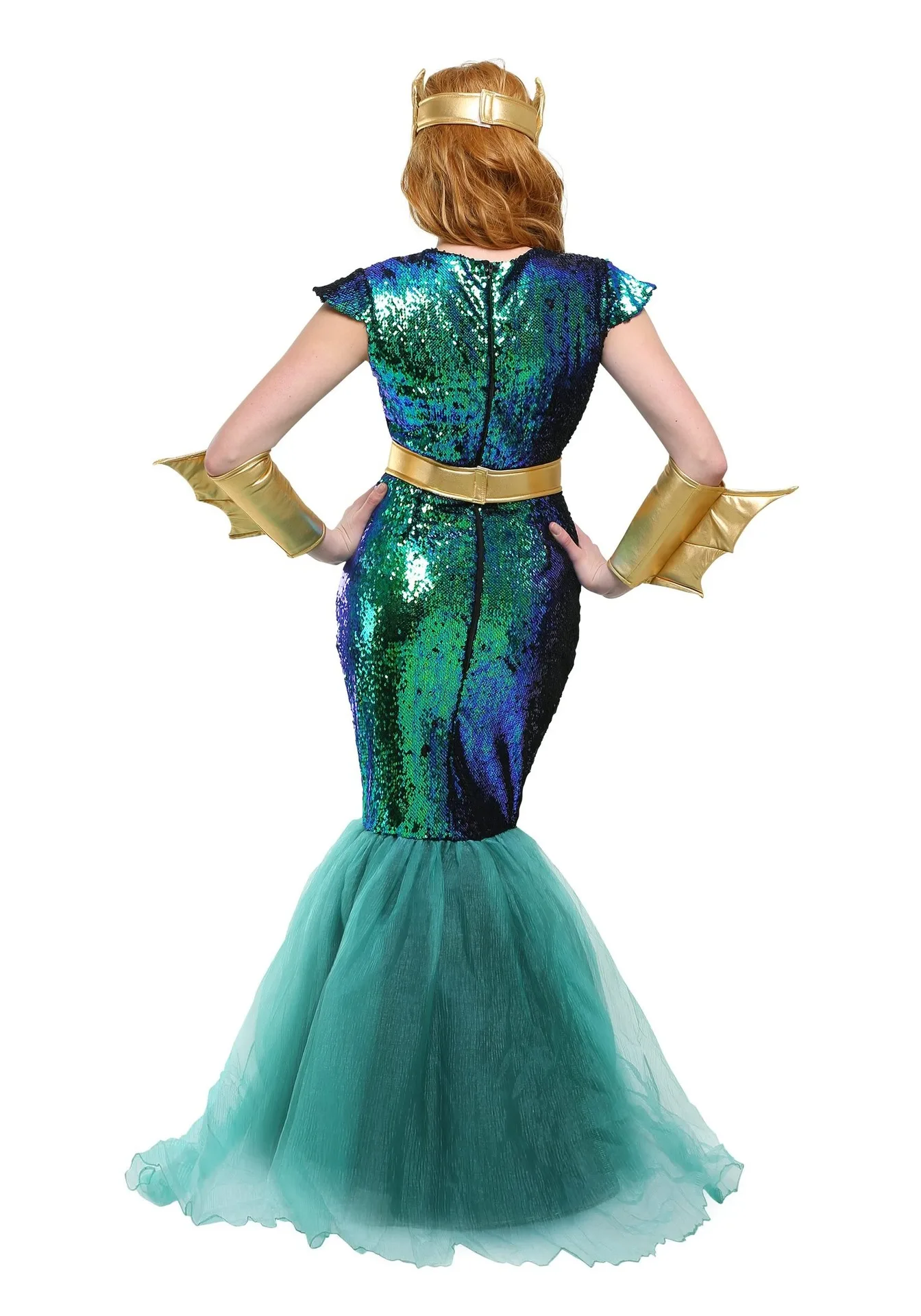 Disfraz de sirena de mar para hombre y mujer, traje de Poseidón para adultos, Egipto, Faraón Egipcio, príncipe y Rey, disfraz de fantasía