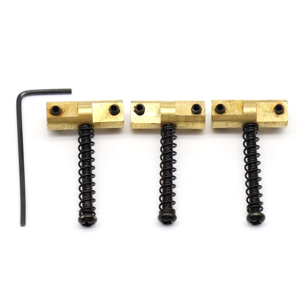 1 Set TL Gitarre Brücke Sättel Vintage Messing Kompensiert Sättel für Tele Style Gitarre Teil – Detail 7
