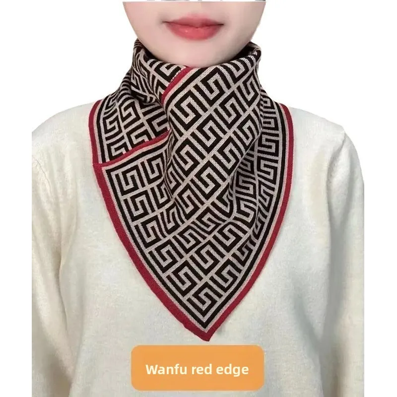 

Модный треугольный шарф, теплый универсальный теплый элегантный шарф в корейском стиле, зимний весенний шарф, универсальная защита шеи