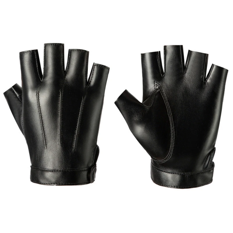 1 para 2025 nowych moda PU skórzane rękawiczki półpalcowe unisex Fitness Outdoor Sports wędkarstwo trening kolarstwo rękawiczki antypoślizgowe 