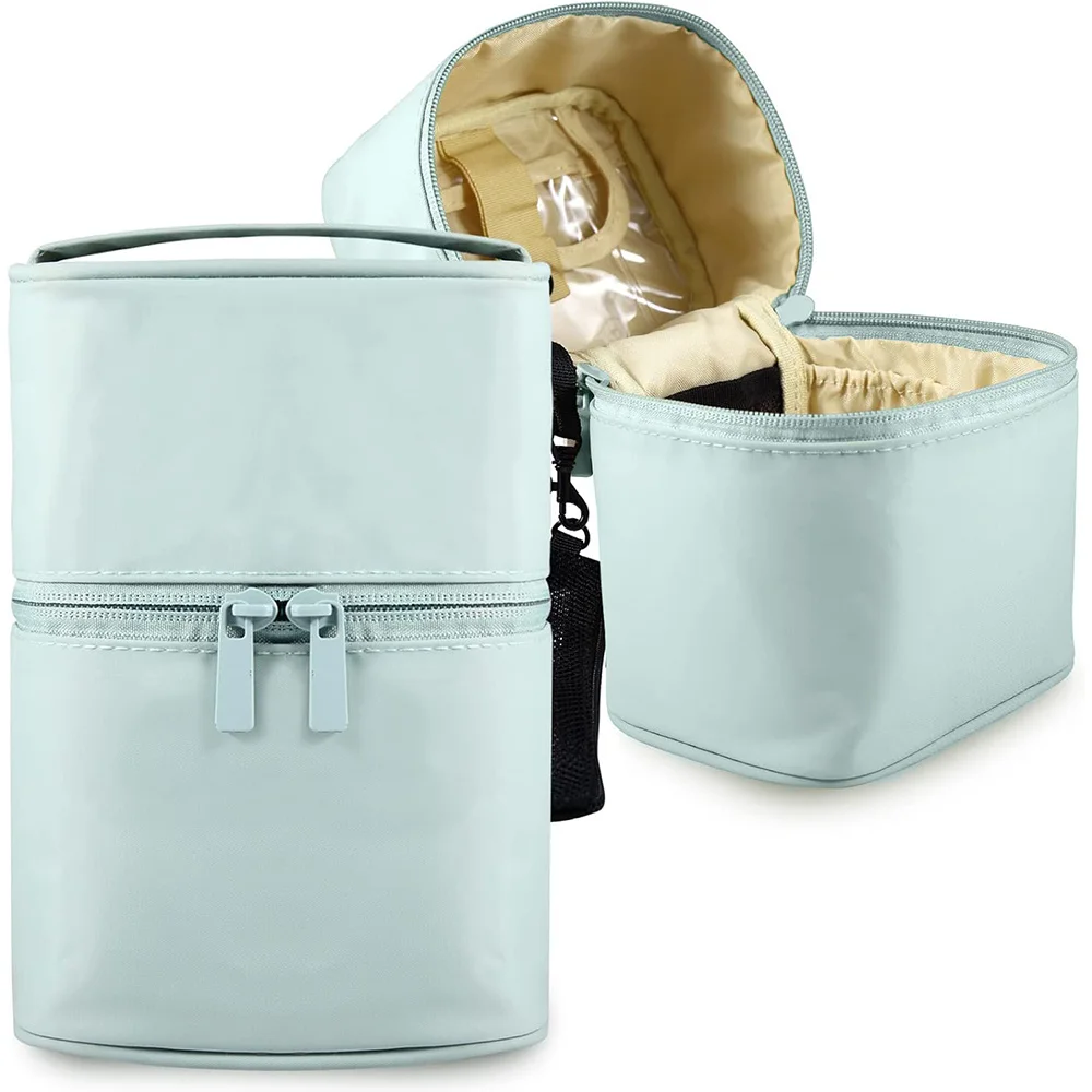 Makeup Bag for Women Travel Cosmetic Bag Makeup Case Water-resistant Makeup Brush Holder Nylon Makeup Organizer