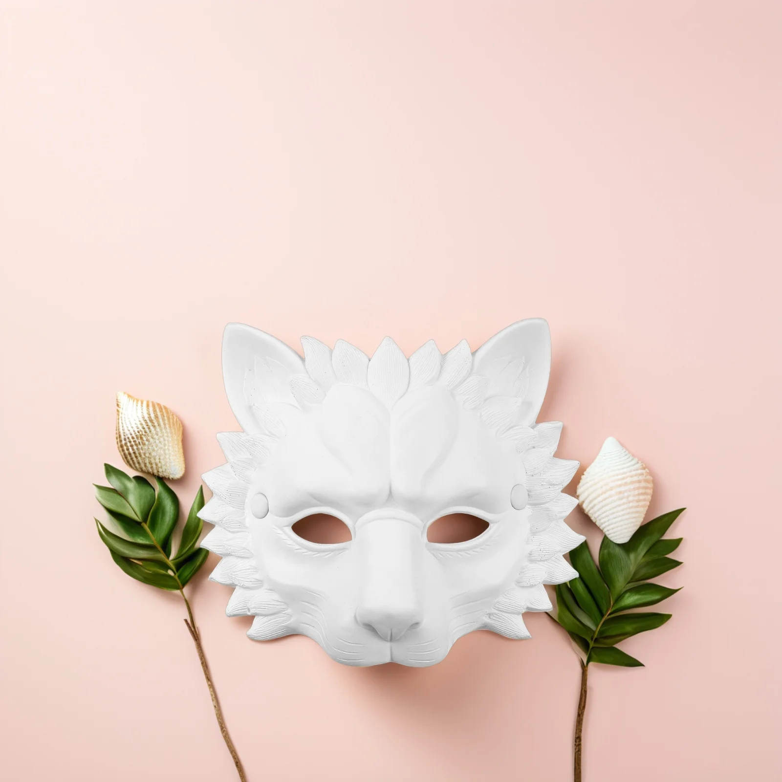 หน้ากากสิงโต 3 มิติ 1 ชิ้น สีขาว สำหรับงานฮาโลวีน คอสเพลย์ ปาร์ตี้ เต้นรำ งานแฟนซี ตกแต่งงานเทศกาล หน้ากากเต้นรำ