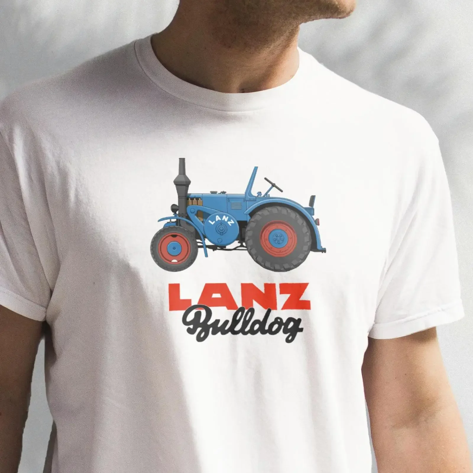 Lanz Bulldog T Shirt Print hot bulb Oldtimer Traktor vintage Washed Stylish fashion Slightly graphic designer clothes Unisex