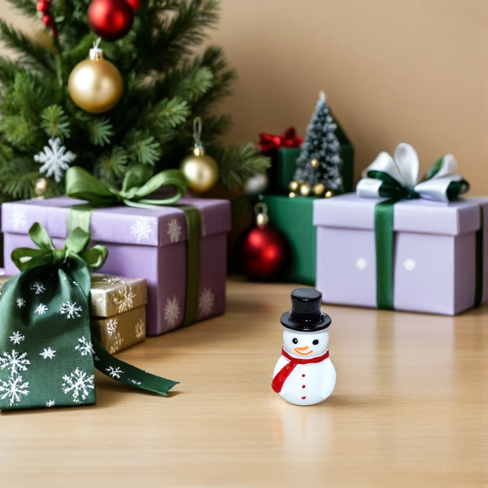 

5pcs 5 Count Home Decor Snowman Toddmomy Snowmen Small for Crafts Little Snowmans Resin Christmas Figurines Black Miniature