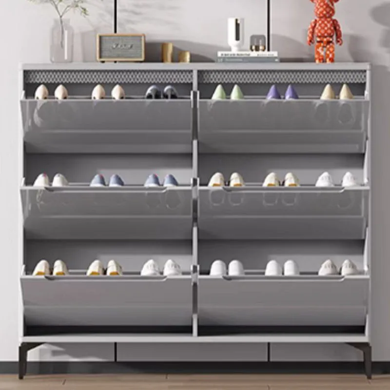 Dust Proof Shoe Rack Assembled Folding Drawer Space Saving Hallway Shoe Organizer Storage Shelves Sapateira Home Furniture