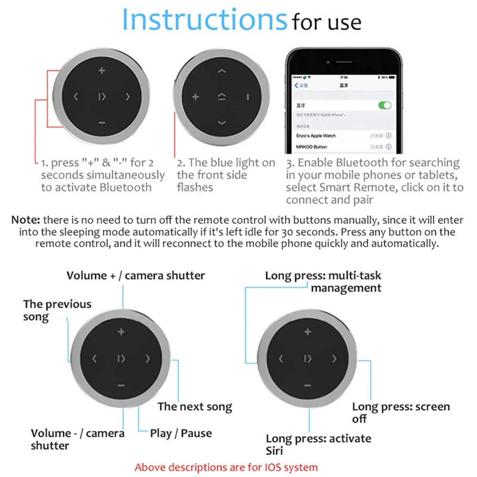 Wireless Car MP3 Music Adapter Portable Stereo Receiver with Remote Control for Car Bluetooth Music Handsfree and Audio Playback