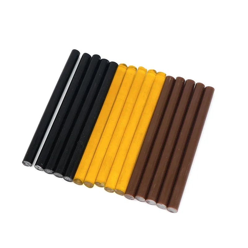 3Packs Polyamide Hot Melt Glue Stick 7x100mm High Temperature Resistant 120 Degree Glue Gun Rod 7mm Yellow Black Glue Stick