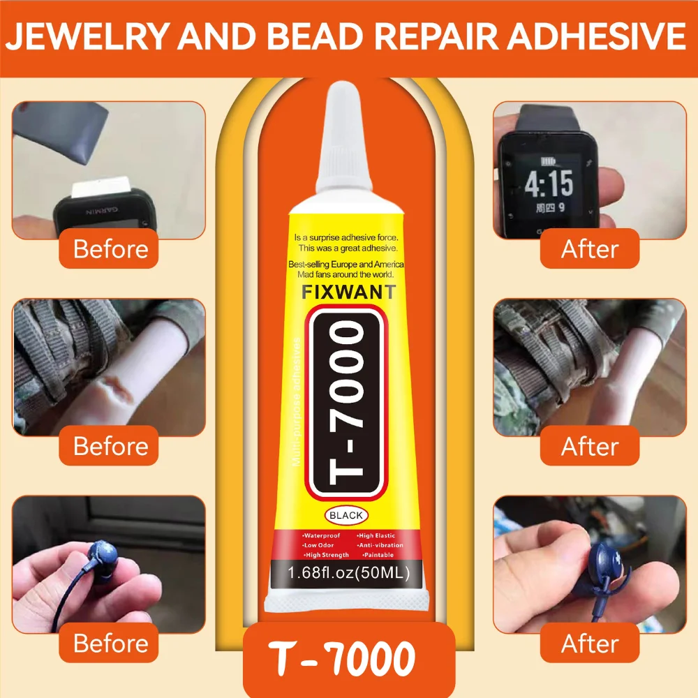 Black T-7000 Strong Adhesive 15ml/50ml/110ml, for Phone Tablet LCD Frame Battery Cover Repair, Electronics Components Glue image 6