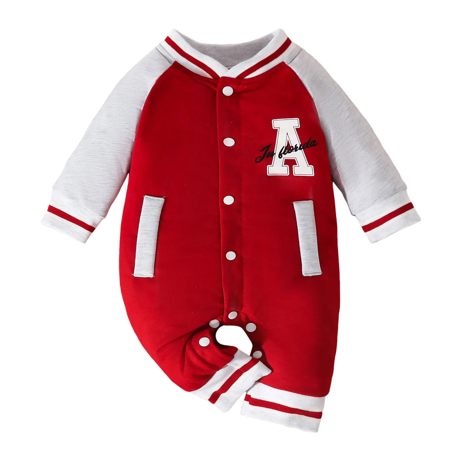 

Solid Baby Bodysuit Boys Romper Warm And Comfortable Baby Romper Baseball Jacket And Romper Set Toddler 2t Boy Clothes