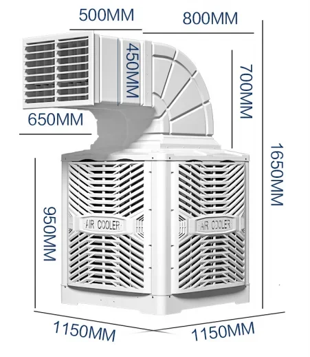 Large area cooling widely applicable safer and more energy-efficient with low noise environmental protection industrial cooler