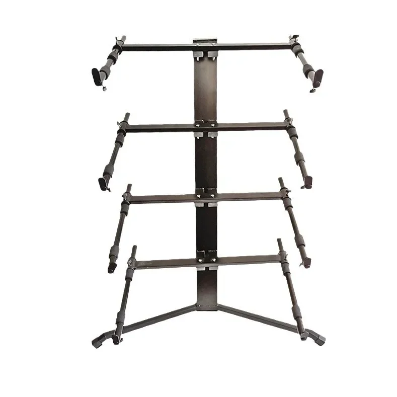 2025 Professional Multi Tier Keyboard & Guzheng Stand 4 Tier Aircraft Grade Display Rack for Musicians