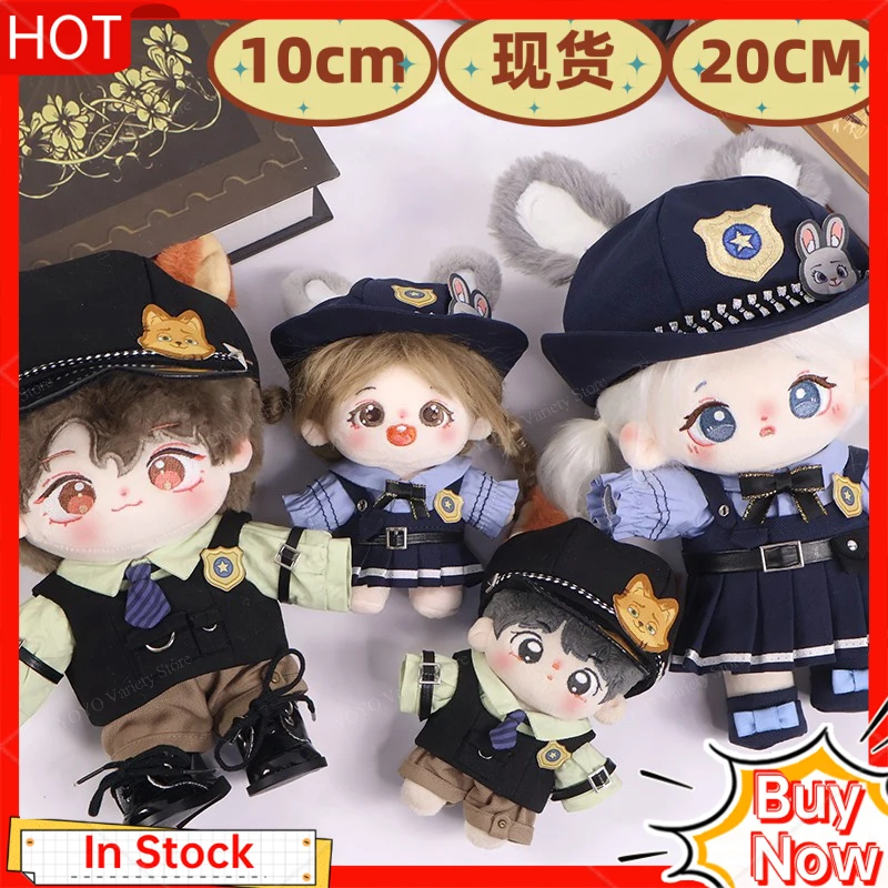 Leuke katoenen poppenkleertjes 10cm20cm Fox Rabbit Mystery Investigation Unisex Mooie pop-outfits Vervangbare speelgoedaccessoires
